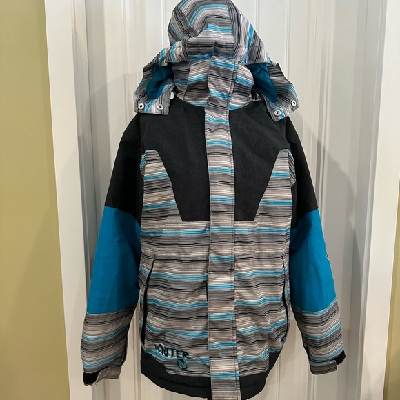 Monster Energy Blue Ski Snowboard Jacket Boys Size 14 Winter - Picture 1 of 14
